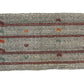 Vintage Turkish Kilim Runner rug,3x17 Gray Handmade Goat hair 1970's Kilim rug, Hallway Rug Runner, Kitchen rug, 3683