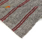 Vintage Turkish Kilim Runner rug,3x17 Gray Handmade Goat hair 1970's Kilim rug, Hallway Rug Runner, Kitchen rug, 3683