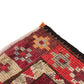 Bohemian Turkish Runner ,Oushak Runner Gypsy, Vintage Runner Long,  3x13 Runner Rug, Hallway Kitchen Red Geometric Carpet Runner, 6241