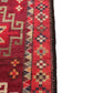 Bohemian Turkish Runner ,Oushak Runner Gypsy, Vintage Runner Long,  3x13 Runner Rug, Hallway Kitchen Red Geometric Carpet Runner, 6241