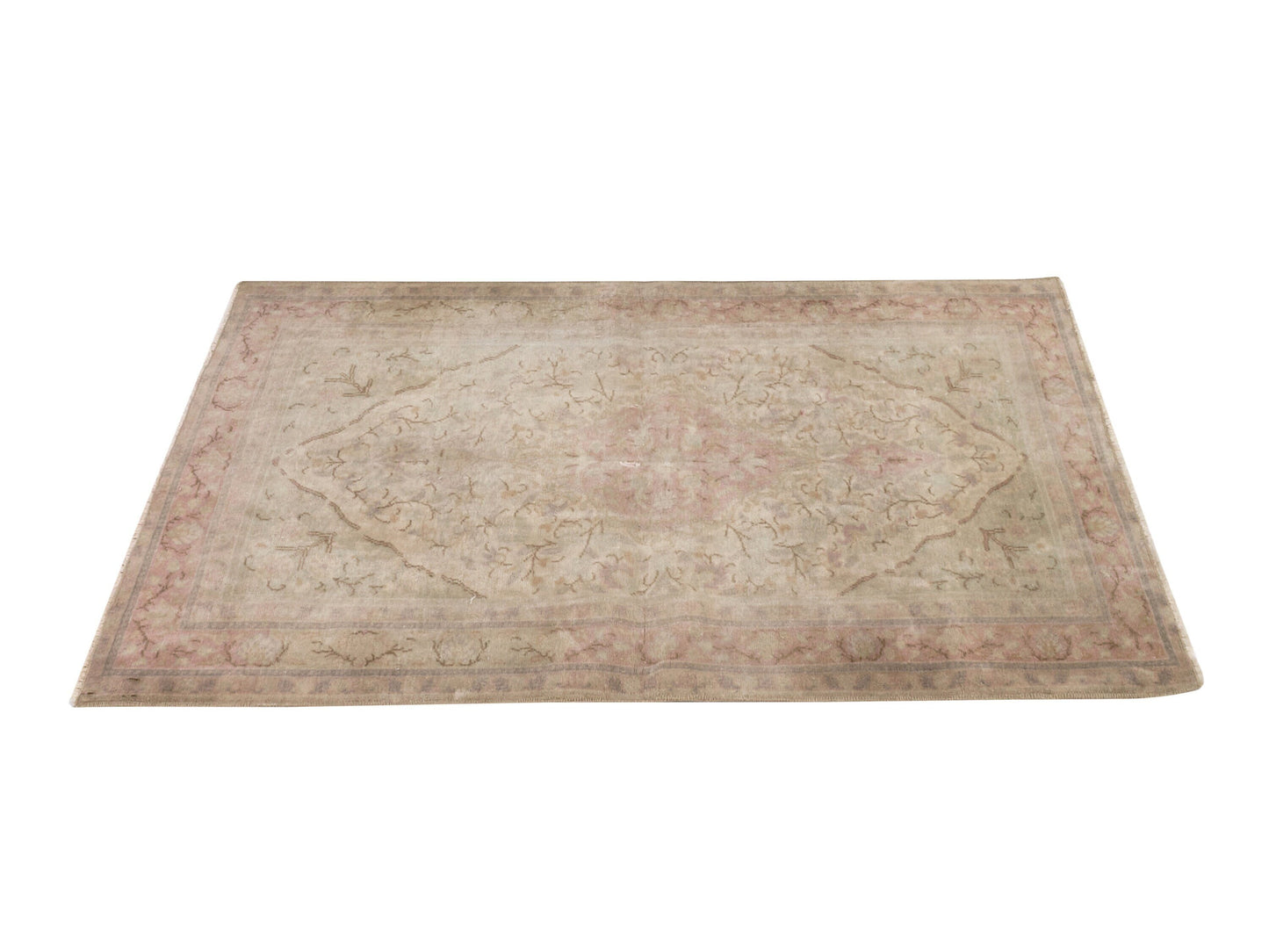 Distressed Oushak Neutral Rug , Anatolia Vintage Unique Rug , Turkish Rug , Area Rug , Small Rug, Faded Rug , Soft Rug , 9044