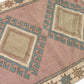 Small Pink Oushak Rug, Handmade Turkish Rug, Small Carpet Rug, Vintage Oushak Rug, Bedroom Oushak Rug, Nursery rug, 3x4 Rug, 9050