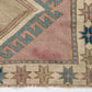 Small Pink Oushak Rug, Handmade Turkish Rug, Small Carpet Rug, Vintage Oushak Rug, Bedroom Oushak Rug, Nursery rug, 3x4 Rug, 9050