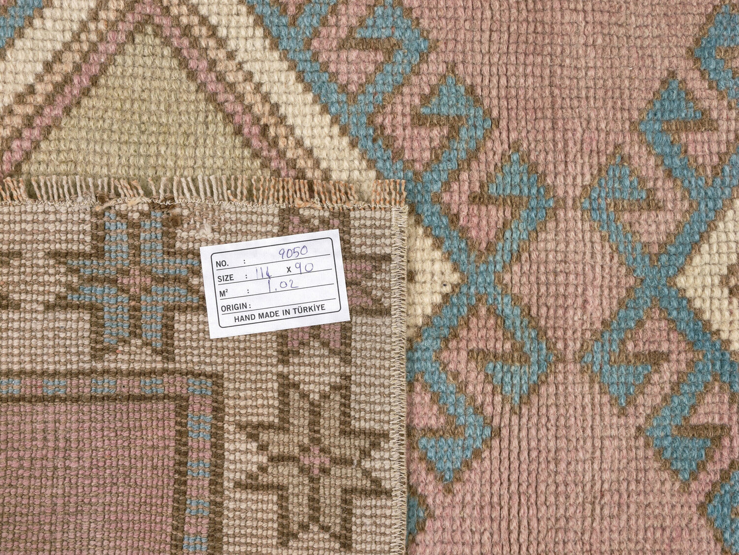 Small Pink Oushak Rug, Handmade Turkish Rug, Small Carpet Rug, Vintage Oushak Rug, Bedroom Oushak Rug, Nursery rug, 3x4 Rug, 9050