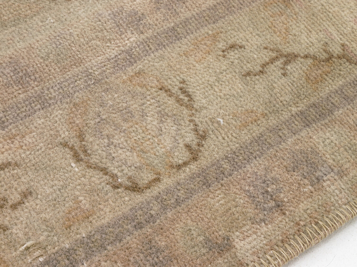 Distressed Oushak Neutral Rug , Anatolia Vintage Unique Rug , Turkish Rug , Area Rug , Small Rug, Faded Rug , Soft Rug , 9044