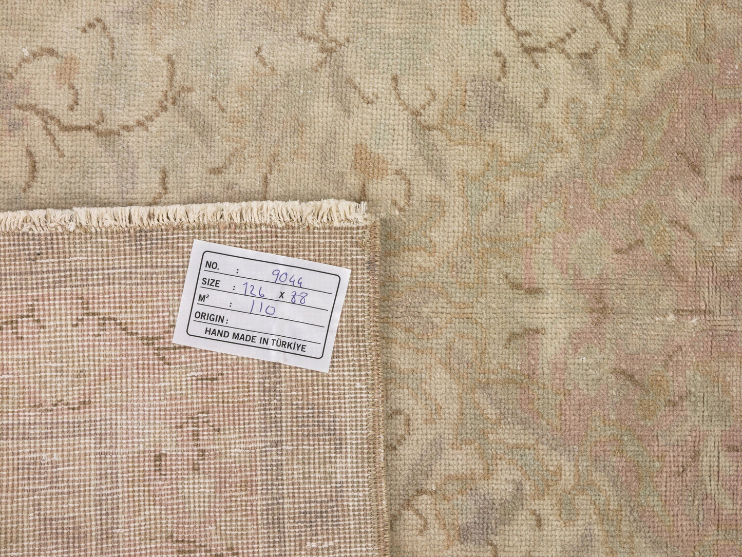 Distressed Oushak Neutral Rug , Anatolia Vintage Unique Rug , Turkish Rug , Area Rug , Small Rug, Faded Rug , Soft Rug , 9044