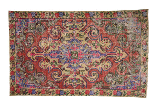 5x7 Pink Turkish Rug, Oushak Rug , Anatolia rug ,Antique Vintage Rug, Handmade Rug, Carpet Rug ,Unique rug, Boho Decor, Living room Rug,5631