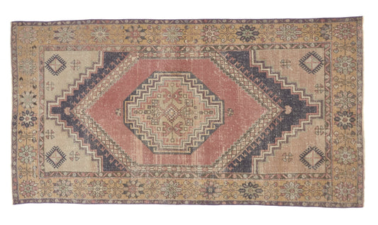 Muted Anatolia Oushak Rug, 4x7 Vintage Turkish Rug, Area Rug, Wool Rug, Bohemian Decor, Bedroom rug, Unique Rug, Handmade rug, 8912
