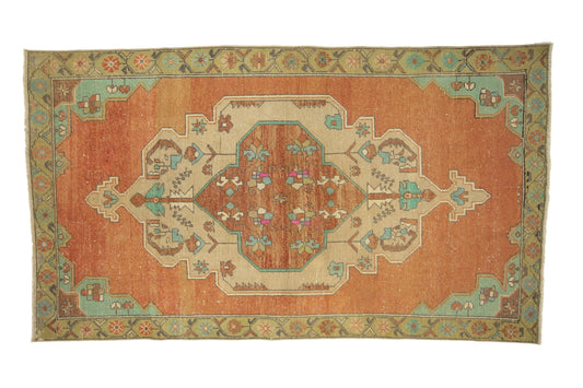 Bohemian Decor Area Carpet Rug, Turkish Rug Muted, Oushak Rug Anatolia, Vintage Rug Wool ,Rug 4x7, Handmade Rug,Living room Rug, 5603