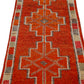 Bedroom Runner rug, Turkish Oushak Vintage Carpet Runner Rug, Hallway Floor Kitchen Runner Rug, Bohemian Rug, One of a kind, 7200