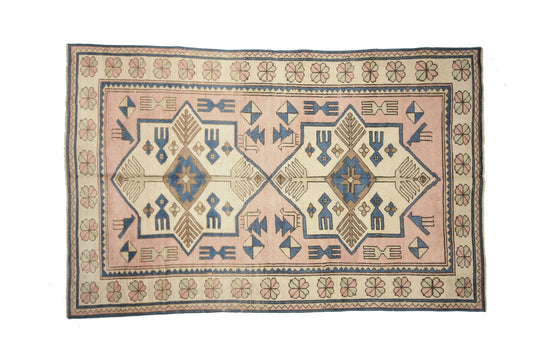 5x7 Rug, Turkish Vintage Oushak ,Coastal Decor, Bedroom Rug, Area Rug, Turkish Rug 5x7, Carpet Rug, Living room Rug, Vintage Rug 5x7, 5860