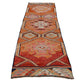 3x13 Rug Runner Bohemian ,Vintage Geometric Wool Runner rug, Oriental Runner RUG, Turkish Boho Runner rug, Oushak Runner, 7205