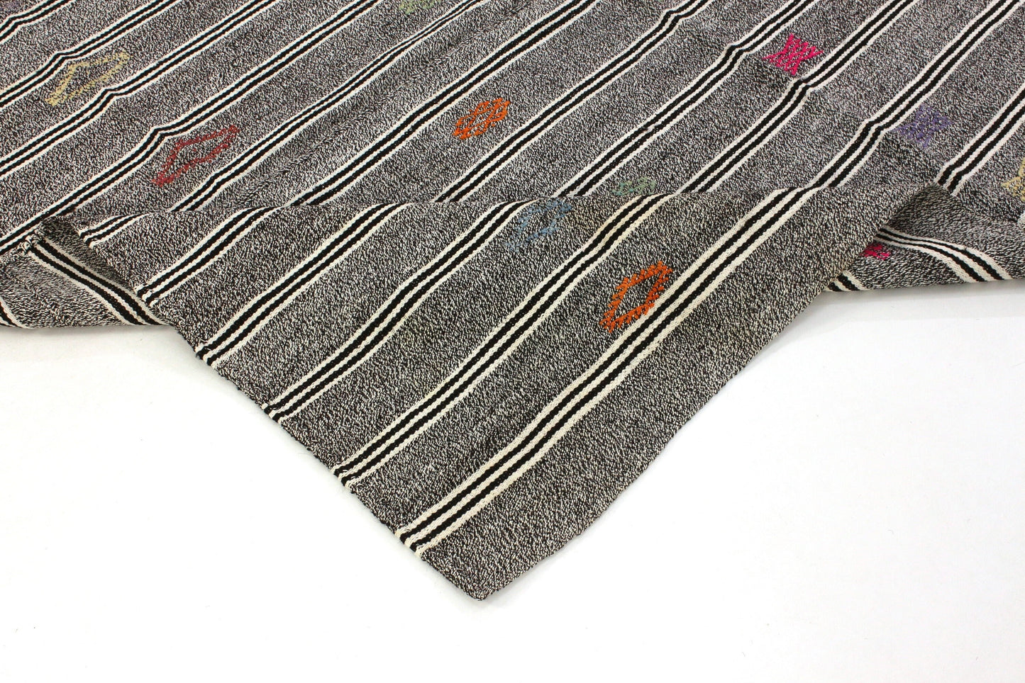 Kilim Rug, Turkish Kilim Rug 5x7, Vintage Kilim Rug, Area Kilim Rug, Kilim Rug Gray, Handmade Rug, Living Room Rug, Striped Kilim Rug, 4737