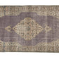 Muted Purple Vintage Rug , Anatolian Handmade Neutral Rug , 4x6 Antique Oushak Rug , Traditional Turkish Rug , Small Area Rug 8719