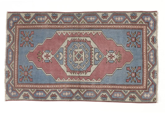Small Vintage Rug , Bedroom Oushak Rug, 3x5 Turkish Area Rug, Scandinavian Decor, Anatolian Rug, Oushak Carpet,Unique Rug ,Neutral Rug, 8645