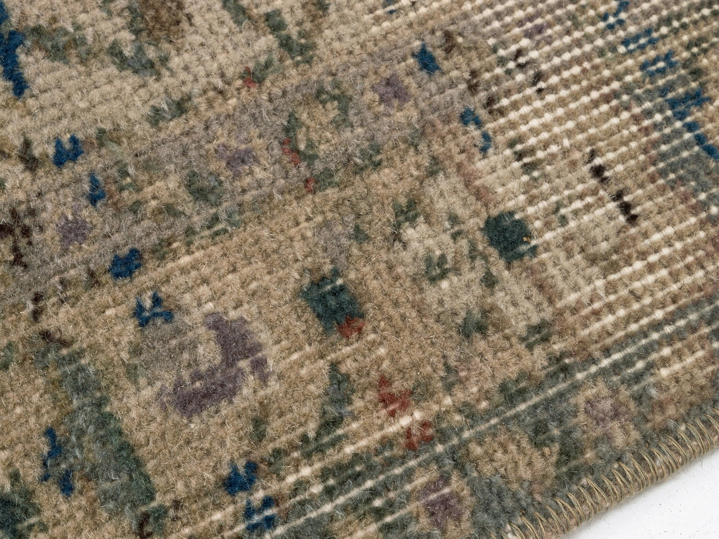 Muted Purple Vintage Rug , Anatolian Handmade Neutral Rug , 4x6 Antique Oushak Rug , Traditional Turkish Rug , Small Area Rug 8719