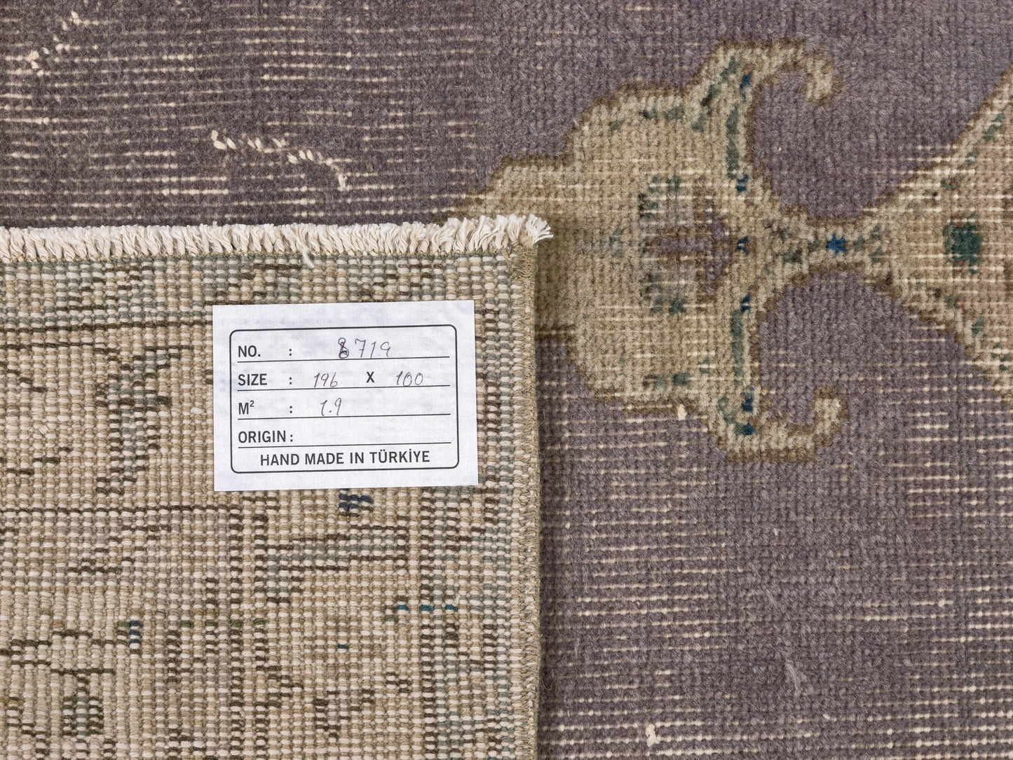 Muted Purple Vintage Rug , Anatolian Handmade Neutral Rug , 4x6 Antique Oushak Rug , Traditional Turkish Rug , Small Area Rug 8719
