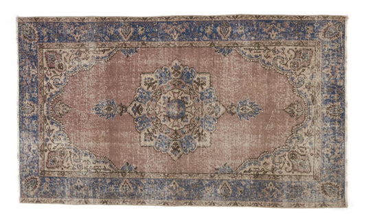 Home Decor Vintage Anatolian Rug , Traditional Oushak Rug , Antique Handmade Turkish Rug , 4x6 Small Vintage Rug , Neutral Rug, 8714