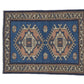 3x4 Blue Small Vintage rug, Anatolian Oushak rug, Turkey rug, Turkish Rug, Geometric rug, Old Rug, Handmade rug ,Traditional rug,8656