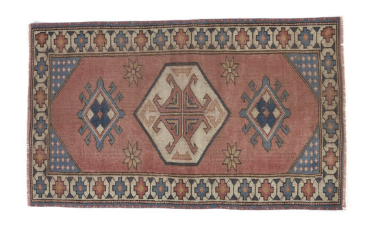 Vintage Oushak Rug , Small Turkish rug , 3x5 Area rug , Handmade Anatolian rug ,Soft rug, Antique Neutral rug, Wool rug, 8647