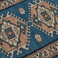 3x4 Blue Small Vintage rug, Anatolian Oushak rug, Turkey rug, Turkish Rug, Geometric rug, Old Rug, Handmade rug ,Traditional rug,8656