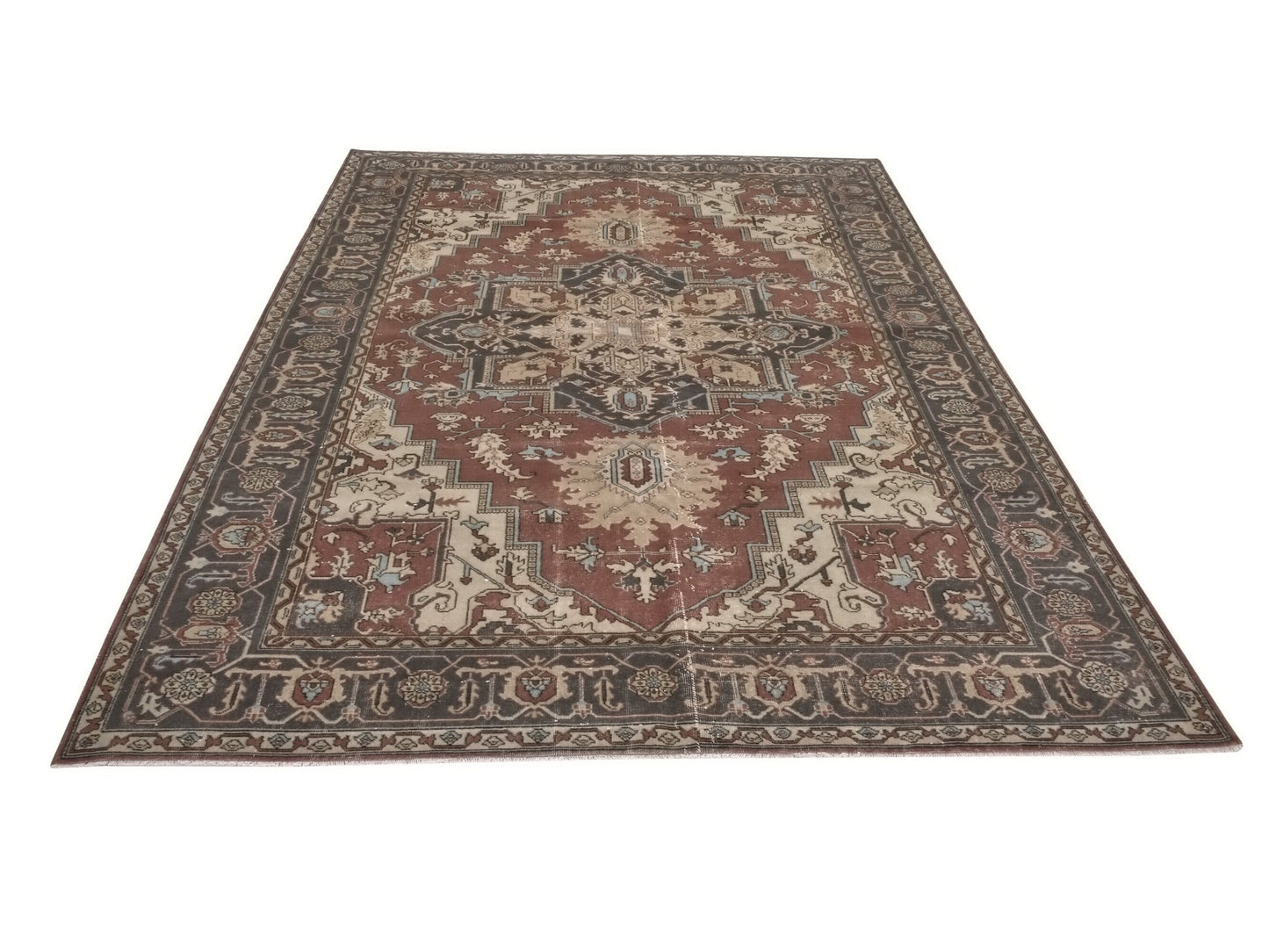 7x10 Rug, Persian Turkish Rug, Oushak Rug, Heriz Vintage Rug, Area rug 7x10, Carpet rug, Rug Living room, Large rug,Turkish Carpet, 8660