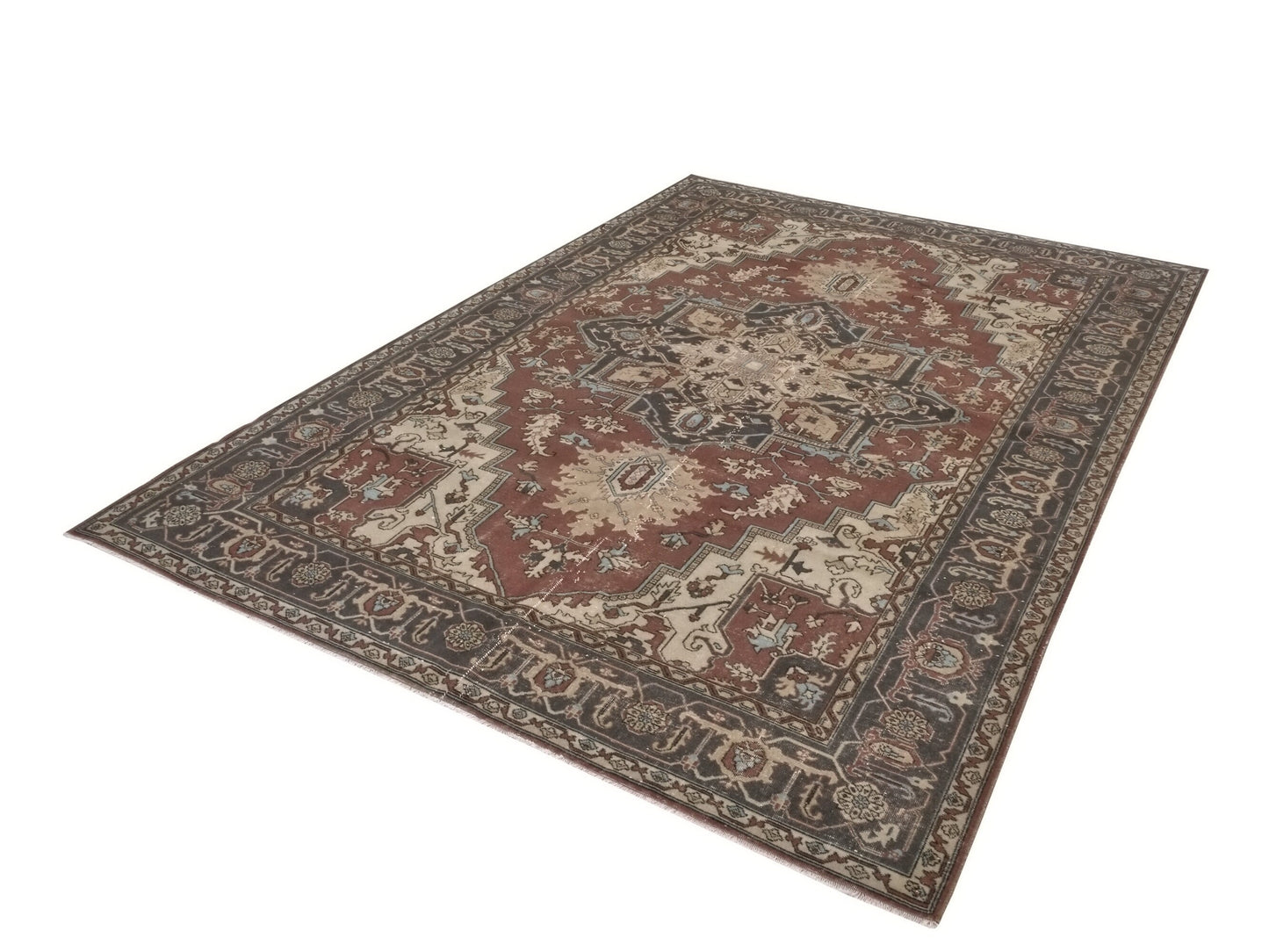 7x10 Rug, Persian Turkish Rug, Oushak Rug, Heriz Vintage Rug, Area rug 7x10, Carpet rug, Rug Living room, Large rug,Turkish Carpet, 8660