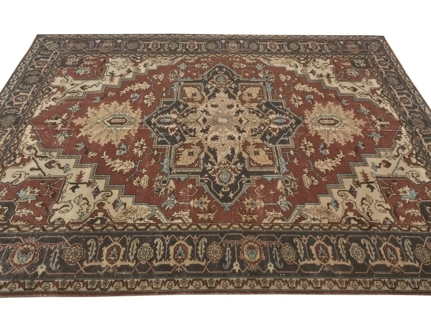 7x10 Rug, Persian Turkish Rug, Oushak Rug, Heriz Vintage Rug, Area rug 7x10, Carpet rug, Rug Living room, Large rug,Turkish Carpet, 8660