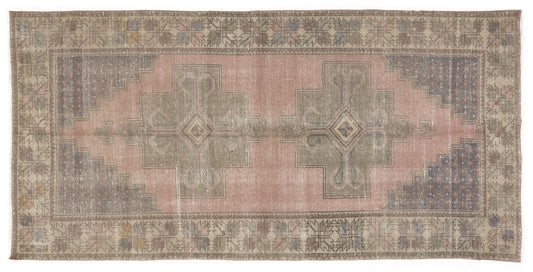 Muted Turkish Oushak Rug, Rug 5x8,Handmade Area Vintage Rug, Faded Carpet rug, One of a kind rug, Bohemian, Anatolia rug, Turkey rug, 8627