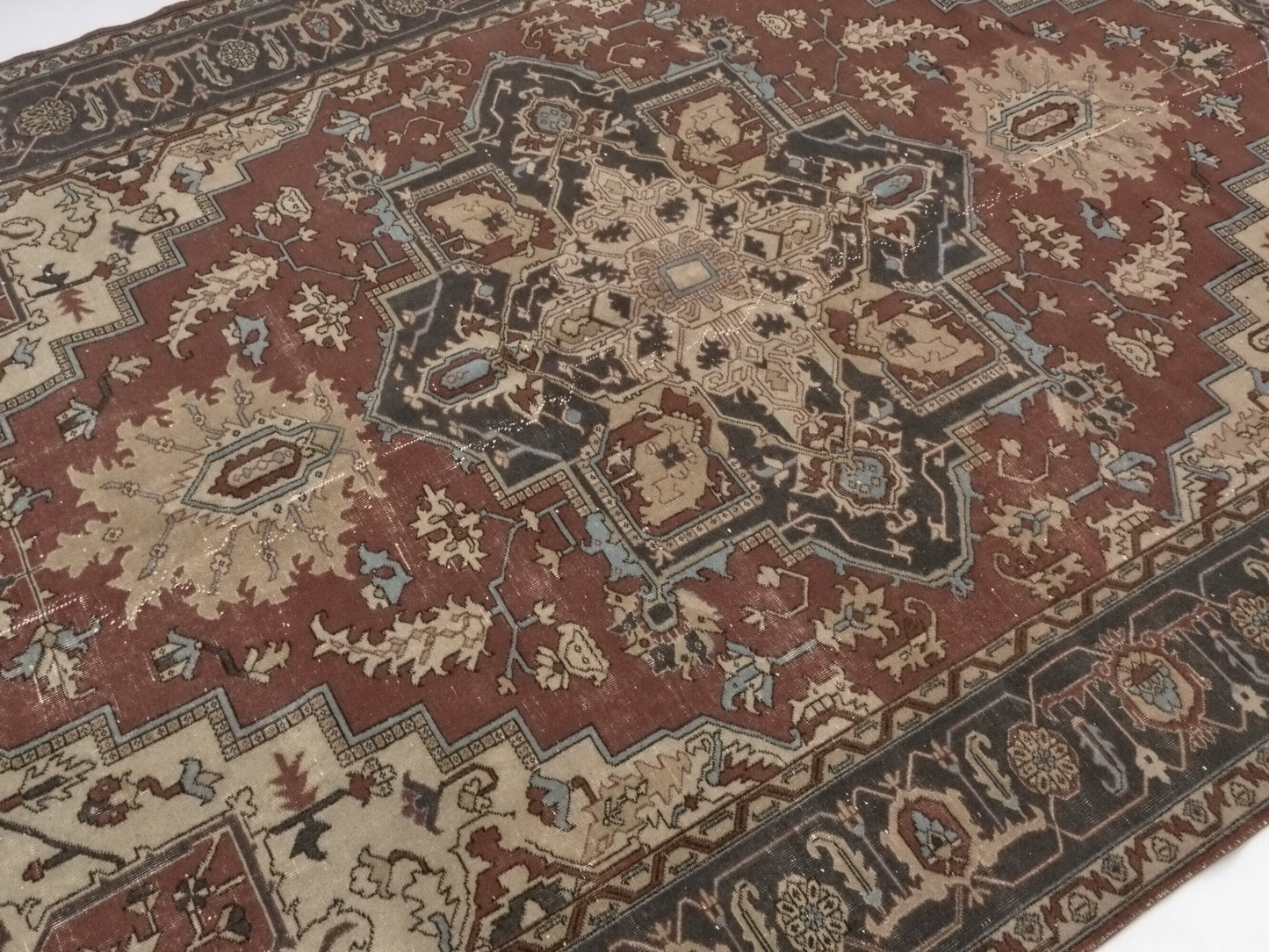 7x10 Rug, Persian Turkish Rug, Oushak Rug, Heriz Vintage Rug, Area rug 7x10, Carpet rug, Rug Living room, Large rug,Turkish Carpet, 8660