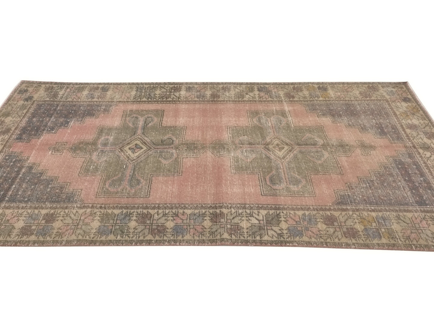Muted Turkish Oushak Rug, Rug 5x8,Handmade Area Vintage Rug, Faded Carpet rug, One of a kind rug, Bohemian, Anatolia rug, Turkey rug, 8627