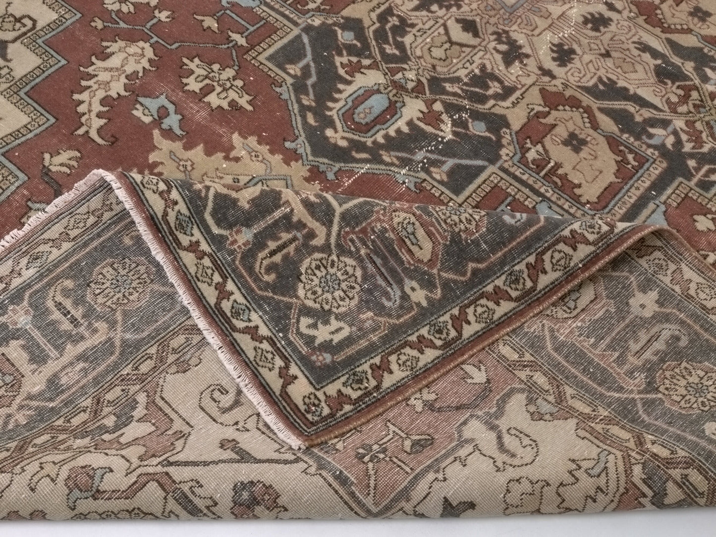 7x10 Rug, Persian Turkish Rug, Oushak Rug, Heriz Vintage Rug, Area rug 7x10, Carpet rug, Rug Living room, Large rug,Turkish Carpet, 8660