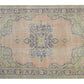 Muted Oushak Rug, Oriental Turkish Rug, Faded Vintage Rug, Medallion rug, Area rug, 7x10 Rug, Bedroom rug, Living room rug, Gift Home,10342