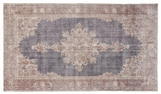 Stunning Blue Vintage Rug , Anatolian Handwoven Neutral Rug, Antique Oushak Rug , Traditional Turkish Rug , Small Rug , Navy Blue, Rug, 8719