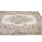 6x9 Neutral Fine Oushak Rug Handmade Floral Turkish rug Area Unique Carpet rug Rug for Bedroom Gift for Housewarming Turkey rug 10311