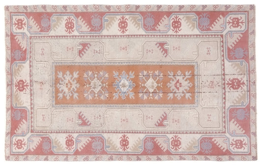 Turkish rug, Oushak rug, Vintage rug, Area rug, Handmade rug, 4x6 Rug, Carpet rug, Beige small rug, Kid room rug, Coastal decor, 10335