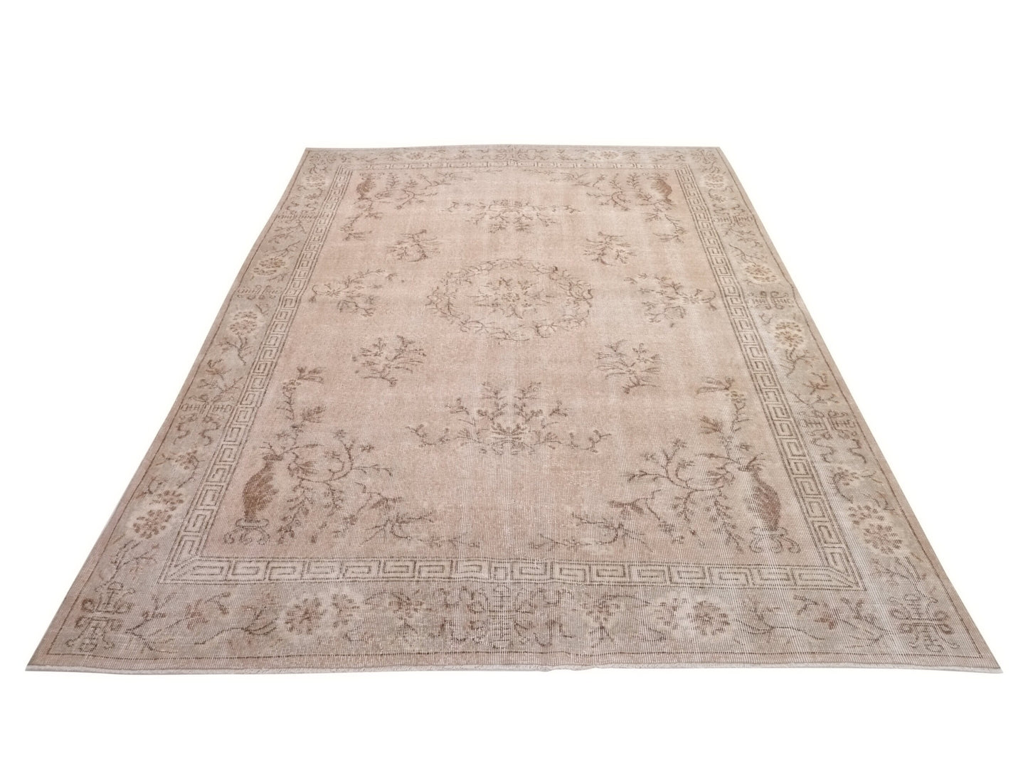 Soft Pink Oushak rug, 6x9 Turkish rug, Carpet rug, Vintage rug, Area rug, Handmade rug, Antique rug, Turkish carpet, Neutral rug,10318
