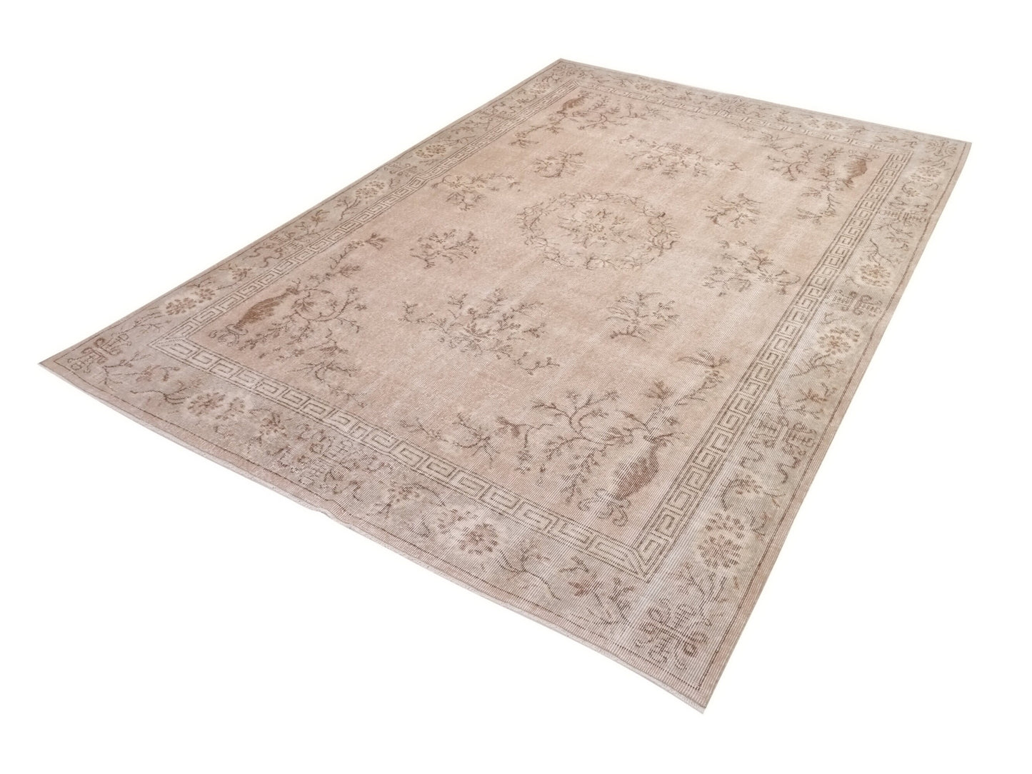 Soft Pink Oushak rug, 6x9 Turkish rug, Carpet rug, Vintage rug, Area rug, Handmade rug, Antique rug, Turkish carpet, Neutral rug,10318