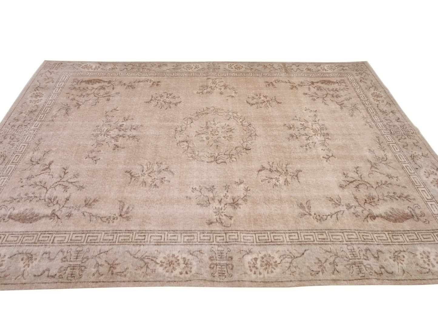 Soft Pink Oushak rug, 6x9 Turkish rug, Carpet rug, Vintage rug, Area rug, Handmade rug, Antique rug, Turkish carpet, Neutral rug,10318