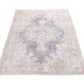 Scandinavian Oushak Rug, Turkish Rug 4x7, Handmade Vintage Rug, Bedroom Carpet rug, One of a kind Office Rug, Navy Blue, White, Rug, 10316