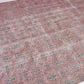 Rug 7x10 Muted Vintage Rug Unique Oushak Rug Art Deco Turkish rug Wool Handmade Rug Bedroom rug Bohemian rug Large rug Pink Rug 10312