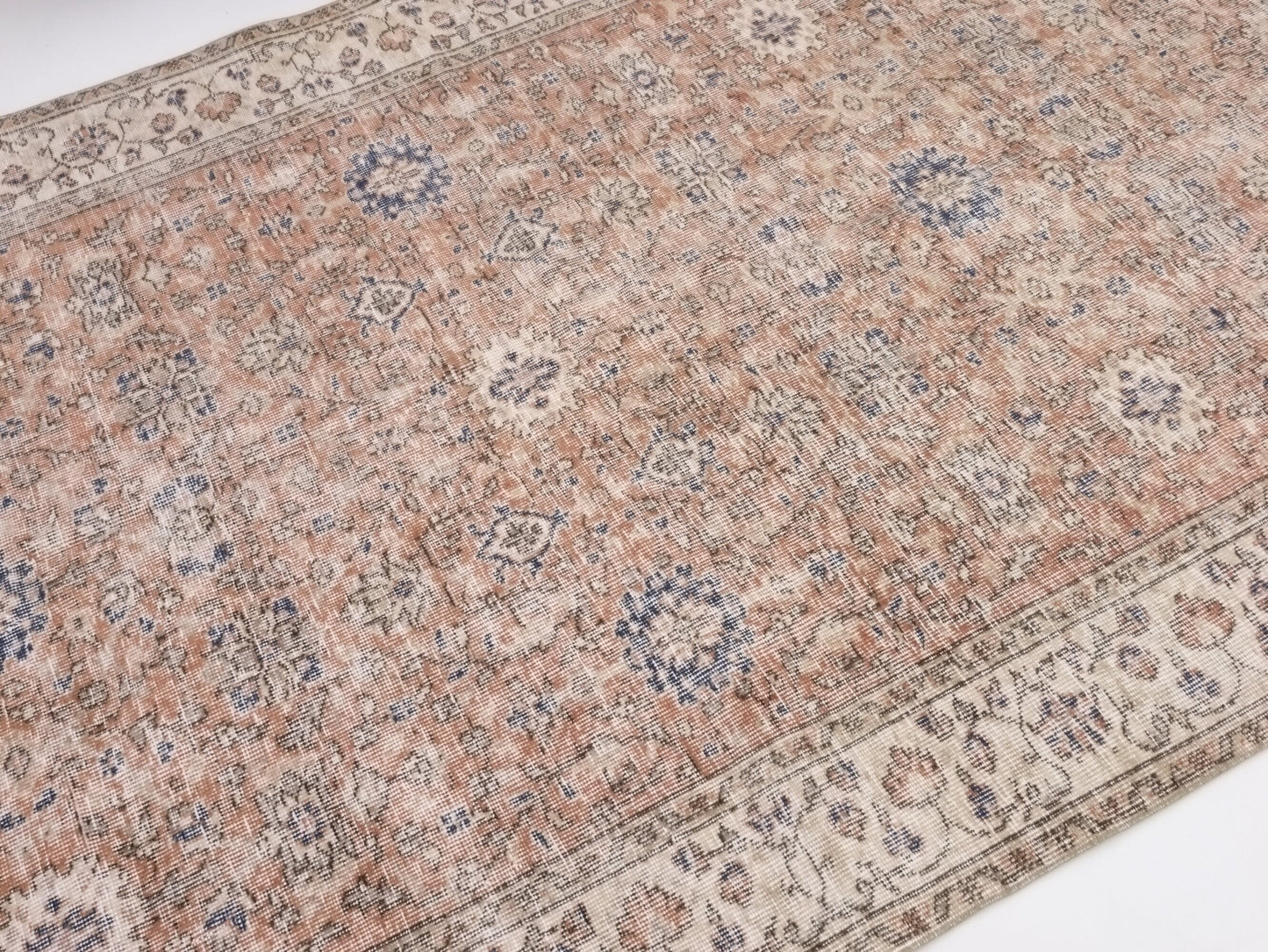 Turkish Rug, Oushak Rug, Vintage Carpet, Floral rug, Oriental rug, Faded rug, Vintage rug 5x8, Turkish Carpet, Handmade rug, Boho, 10306