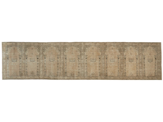 Turkish Runner Rug, Oushak Runner, Vintage Runner, Long Wide Runner rug, 4x16 Rug runner, Anatolia runner, Hallway Runner, Entry rug,9583