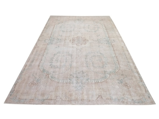 7x11 Beige rug, Turkish rug, Faded rug, Neutral Oushak rug, Vintage Area rug, Handmade Rug, One of a kind Carpet rug, Area rug 7x11, 10220