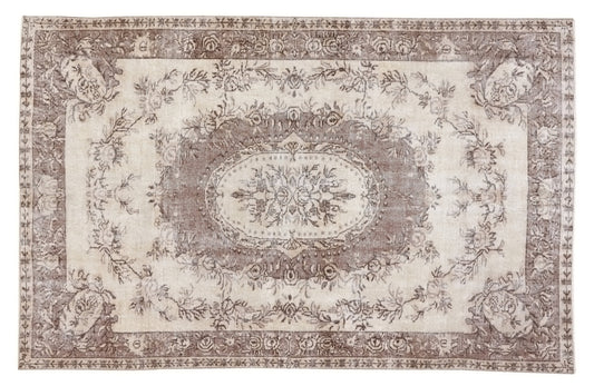 Turkish Rug Antique, Oushak Carpet rug, Vintage Rug, Neutral rug, Faded rug, Country decor, Living room rug, Area rug 5x8, Unique rug, 10248