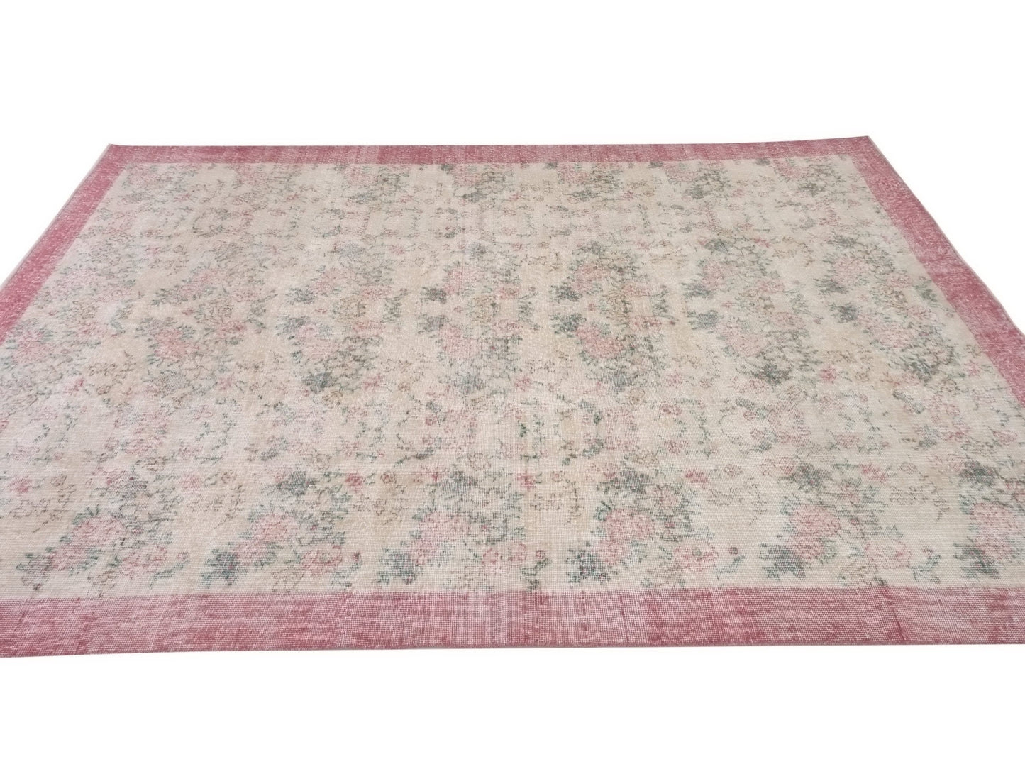 Muted Oushak Rug, 7x10 Rug, Turkish Carpet Rug, Area Vintage rug, Soft rug, Faded rug, Rug Living room, Bohemian rug, Ethnic rug, 10246