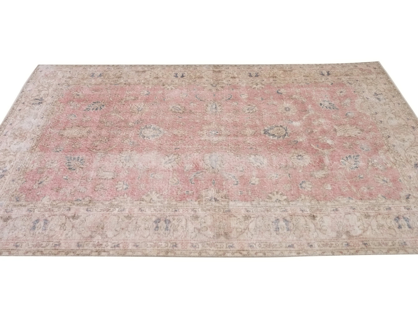 Neutral rug, 5x8 Pink Oushak rug,Muted Rug, Vintage rug, Turkish Oushak rug 5x8,Area Carpet rug, Turkey rug, Faded rug, Turkish carpet,10245