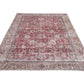 Distressed Rug, Oushak Rug, Vintage rug, Red Carpet rug, 7x9 Rug, Turkish Rug, Area rug, Floral rug, Bohemian rug, Living room rug, 10227