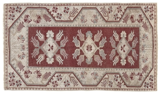 Small Turkish Rug, 3x5 Rug, Vintage Rug, Oushak Rug, Carpet rug, Boho rug, Neutral rug, Bedroom rug, Nursery rug, Small Carpet rug, 10076
