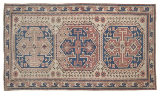 Scandinavian Turkish Rug, Oushak Rug, Vintage rug, One of a kind rug, Area rug, 3x6 Rug, Oushak Carpet, Turkey Rug Made in Anatolia, 10060